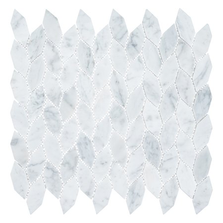 Andova Tiles ANDOVA TILES Channing Elongated Hex  1" x 2.5" Marble Honeycomb Mosaic Wall & Floor Tile ANDCHA135